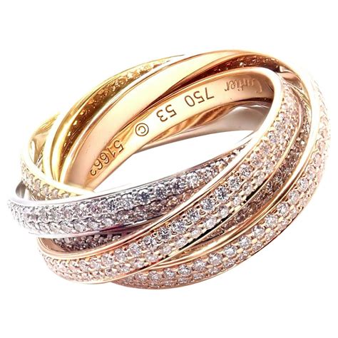 cartier ring with diamond band